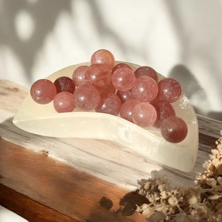 Strawbery Quartz Mini Spheres | Intuitively Chosen