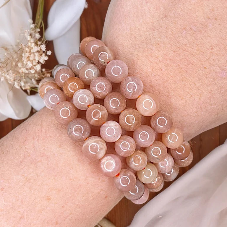 Sunstone 8mm Bead Bracelets