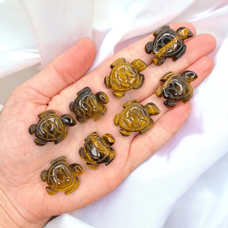 Tigers Eye Mini Turtle Carvings