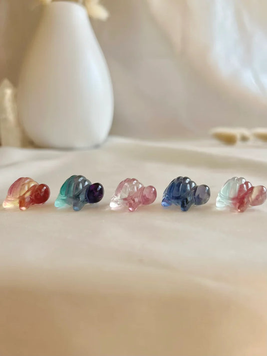 Mini Fluorite Turtles Carvings | Intuitively Chosen