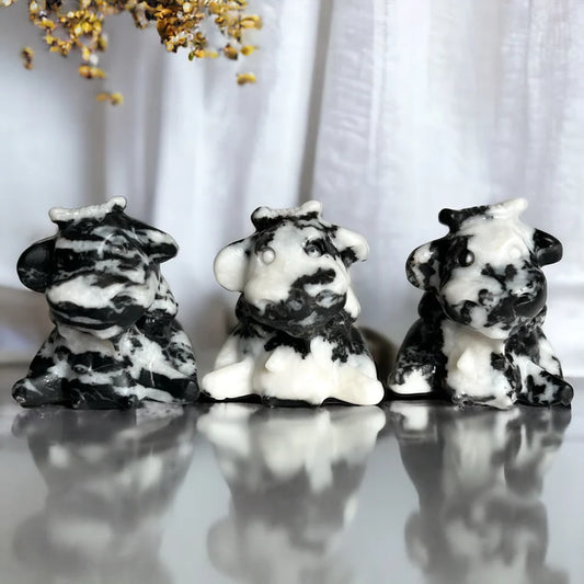 Zebra Stone Cow Carvings | Intuitively Chosen