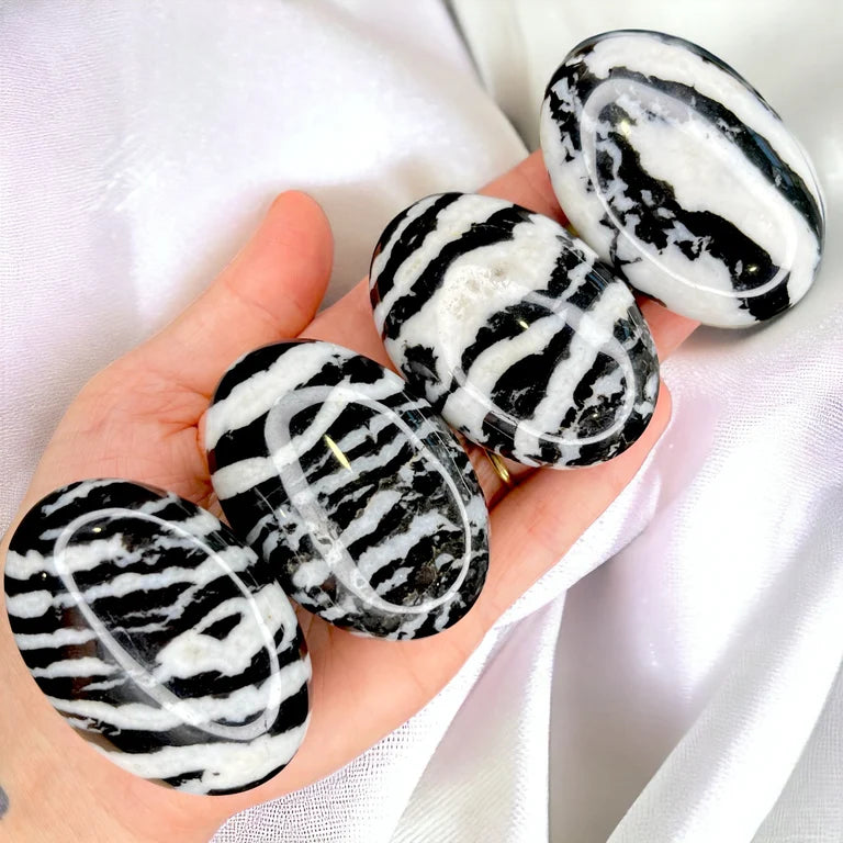 Zebra Stone Palmstones | Intuitively Chosen